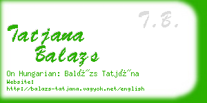 tatjana balazs business card